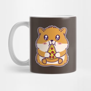 Cute Hamster Eating Pizza Kawaii Rodent Lover Mug